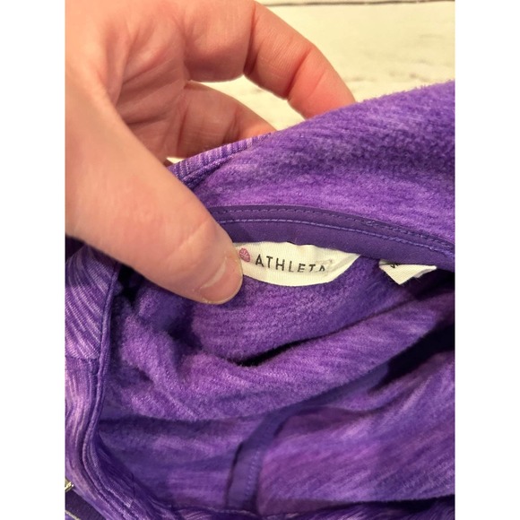 Athleta Triumph Hoodie #54023 Purple Size Small Thimb Holes - Picture 5 of 7